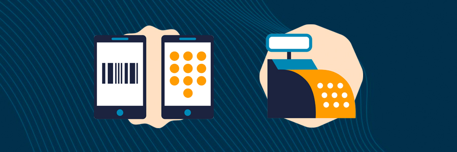 Person giving cashier money