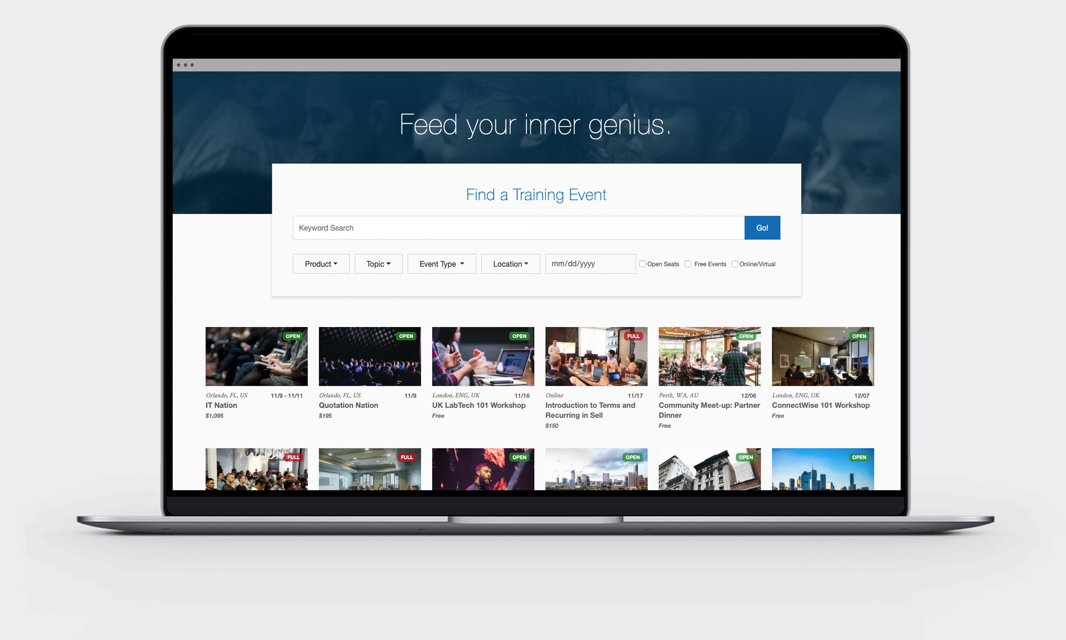 laptop featuring calendar app